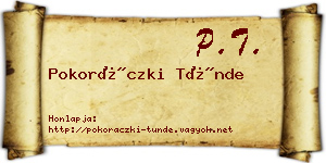 Pokoráczki Tünde névjegykártya